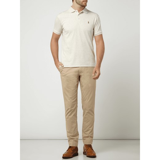 T-shirt męski Polo Ralph Lauren biały casualowy bez wzorów z krótkim rękawem 