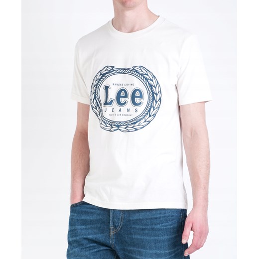 Lee t-shirt męski w nadruki z krótkimi rękawami 