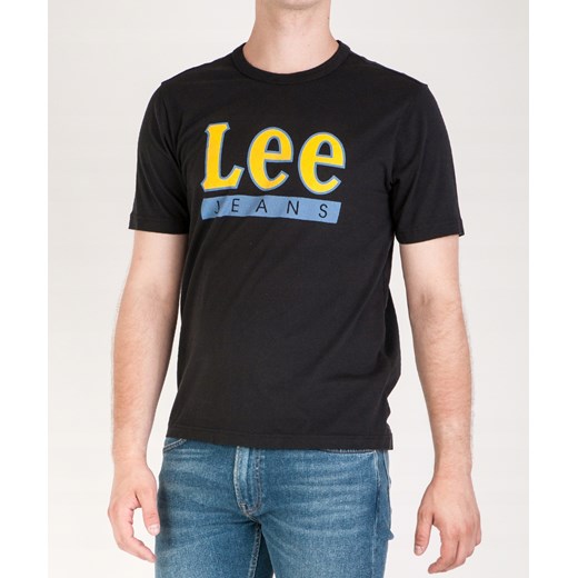 T-shirt męski Lee czarny z krótkim rękawem 