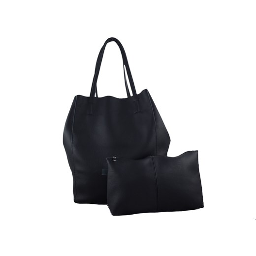 Shopper bag matowa bez dodatków skórzana elegancka duża 