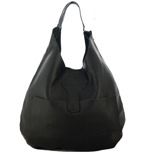 Shopper bag mieszcząca a5 czarna na ramię bez dodatków 
