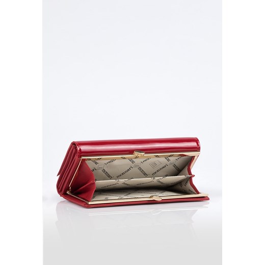 Skórzany lakierowany portfel z klapą  Monnari One Size E-Monnari okazja 