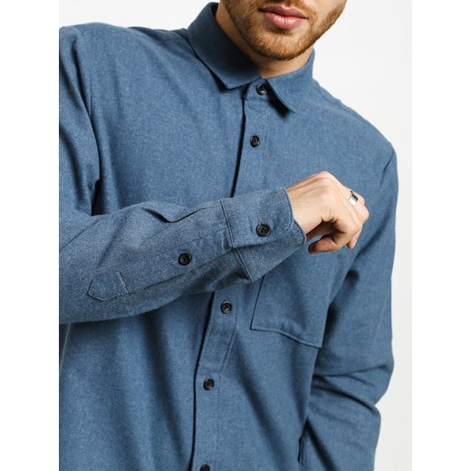 Koszula męska niebieska Volcom z bawełny z długim rękawem 