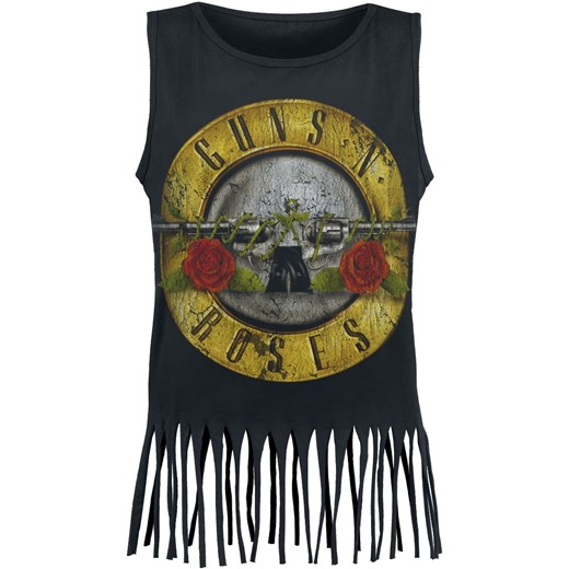 Guns N&apos; Roses - Distressed Bullet - Top - czarny Guns N' Roses  S EMP