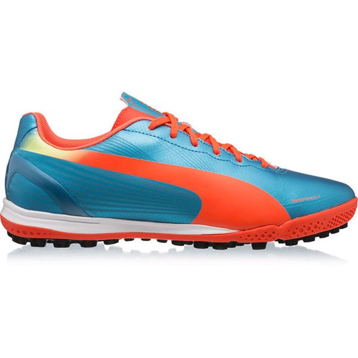 Buty piłkarskie turfy EvoSpeed 4.2 TT Puma (niebieski metaliczny/pomarańczowy neon)