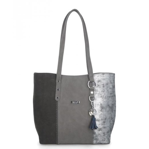 Shopper bag Karen Collection na ramię duża zdobiona elegancka 