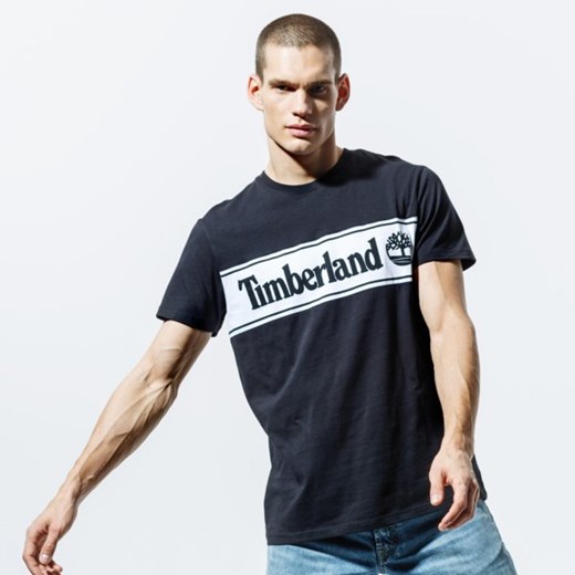 T-shirt męski Timberland granatowy z krótkim rękawem 