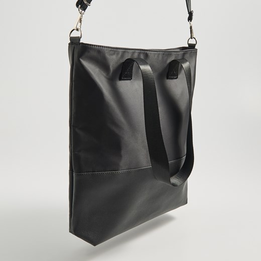 Sinsay shopper bag matowa na ramię elegancka duża bez dodatków 
