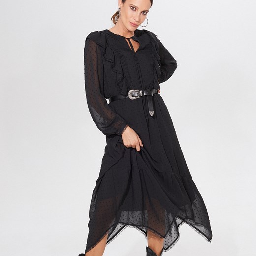 Mohito - Midi sukienka z paskiem - Czarny  Mohito 34 