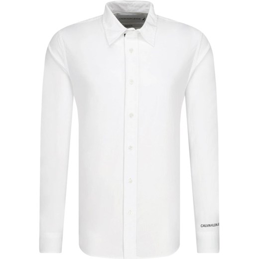 Koszula męska biała Calvin Klein z długim rękawem 