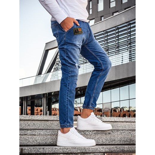 Męskie jeansowe Joggery niebieskie  JOG2034A Escoli  M okazyjna cena  