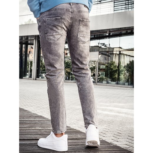 Męskie spodnie jeansowe szare KA891S Escoli  30 okazja  