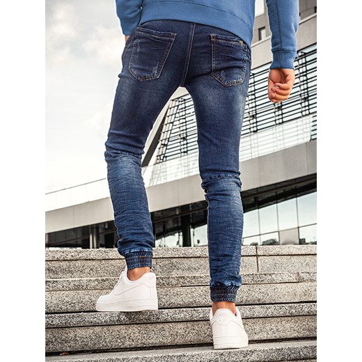 Spodnie jeansowe niebieske Joggery KA9117-1TM  Escoli 29 wyprzedaż  