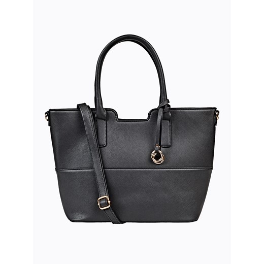 Shopper bag Gate elegancka matowa czarna bez dodatków do ręki duża 