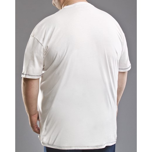 T-shirt męski biały Kitaro bawełniany 