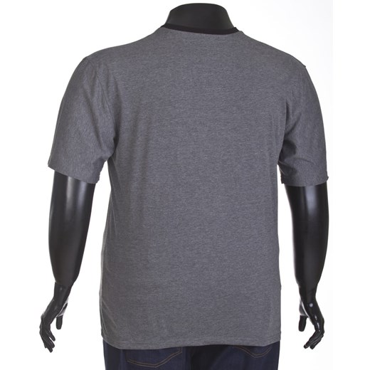 Szary t-shirt męski Bameha z krótkim rękawem 