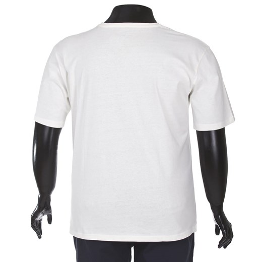 Biały t-shirt męski Bameha z krótkim rękawem 