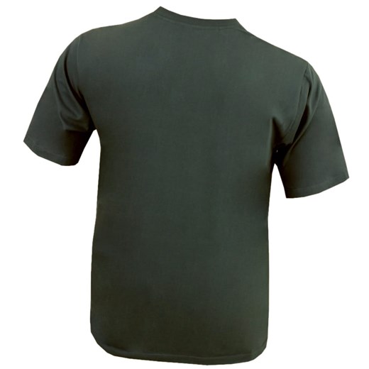 T-shirt męski zielony Viking bez wzorów 