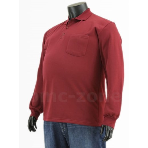T-shirt męski czerwony Bameha z długimi rękawami 