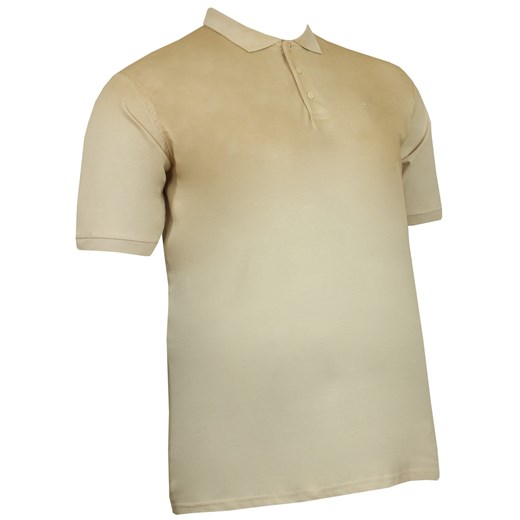 Brązowy t-shirt męski Bameha z krótkim rękawem gładki 
