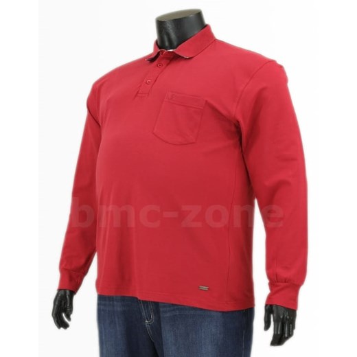T-shirt męski czerwony Bameha z tkaniny 