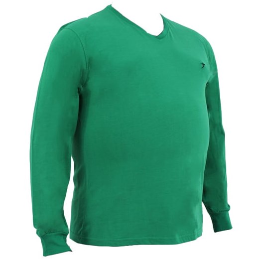 Bameha t-shirt męski zielony z długim rękawem 