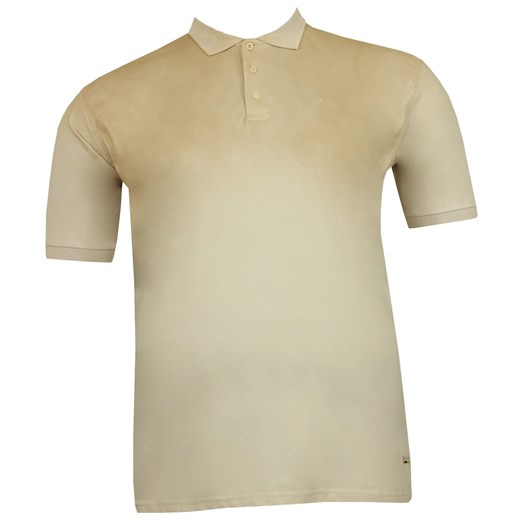 T-shirt męski Bameha brązowy gładki 