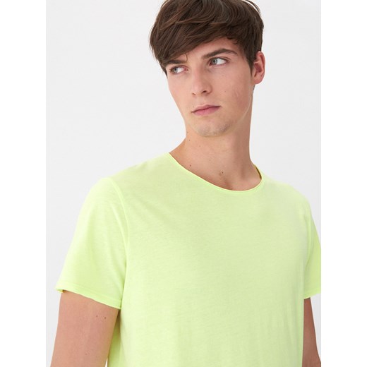 Zielony t-shirt męski House z krótkim rękawem casualowy gładki 