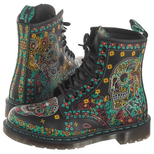 Workery damskie Dr. Martens w abstrakcyjne wzory casual