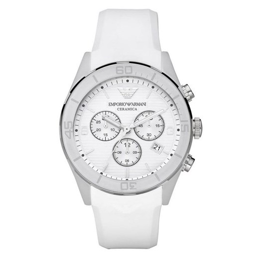Zegarek biały Emporio Armani analogowy 