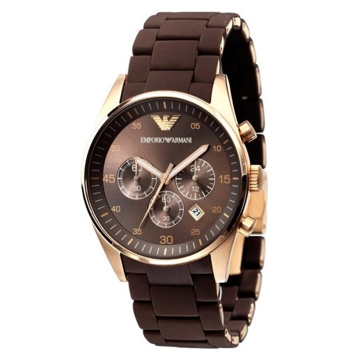 Zegarek Emporio Armani brązowy 