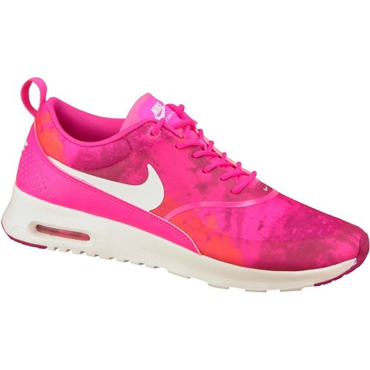 Różowe buty sportowe damskie Nike do biegania młodzieżowe air max thea tkaninowe 