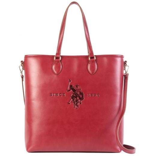 Shopper bag czerwona U.S Polo Assn. bez dodatków duża 