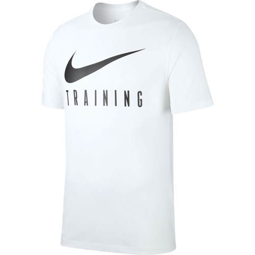 Koszulka sportowa Nike biała z napisami 
