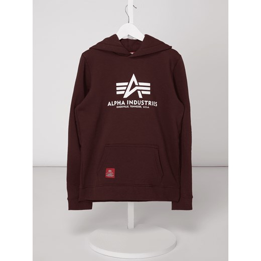 Bluza z kapturem z nadrukiem z logo  Alpha Industries 176 Peek&Cloppenburg 