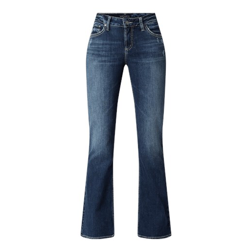 Jeansy z wysokim stanem, poszerzaną nogawką i dodatkiem streczu  Silver Jeans 28/31 Peek&Cloppenburg 