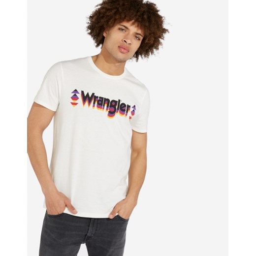 T-shirt męski Wrangler biały z krótkim rękawem 