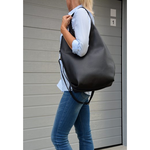 Shopper bag Bags 4 Joy na ramię bez dodatków ze skóry matowa 