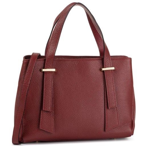 Shopper bag czerwona Creole elegancka średnia na ramię 