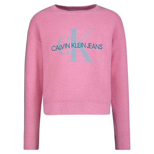 Sweter dziewczęcy Calvin Klein z bawełny 