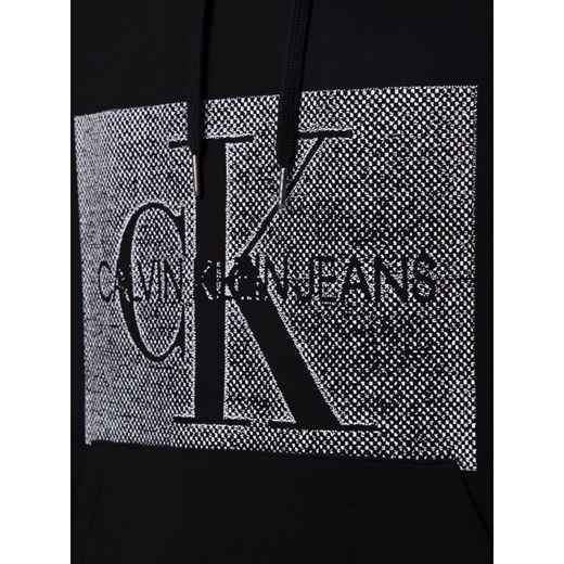 Bluza męska czarna Calvin Klein z napisami młodzieżowa 