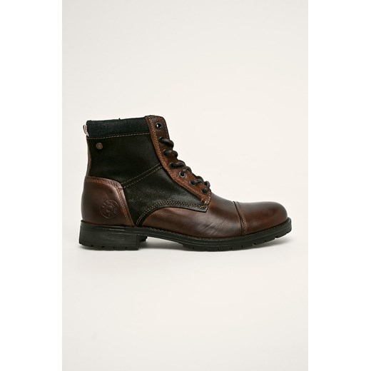 Buty zimowe męskie Jack & Jones skórzane casual