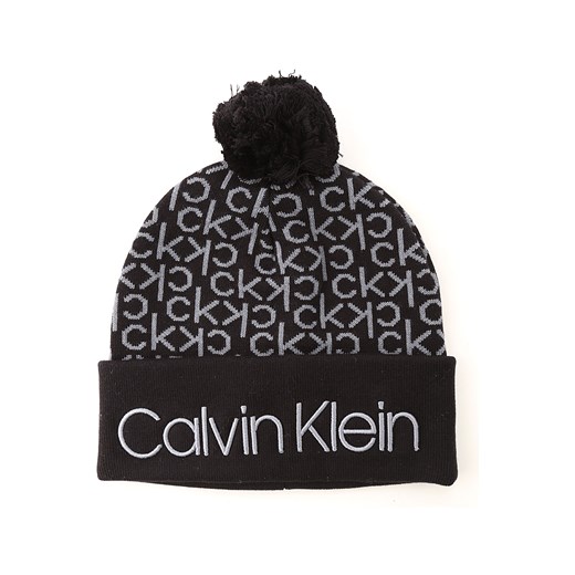 Calvin Klein Czapka dla Mężczyzn Na Wyprzedaży, czarny, Bawełna, 2019