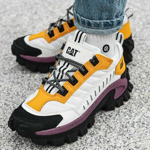 Buty sportowe damskie Caterpillar sznurowane skórzane na platformie wielokolorowe 