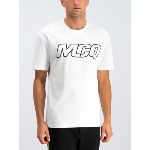 T-shirt męski biały McQ Alexander McQueen z krótkim rękawem 