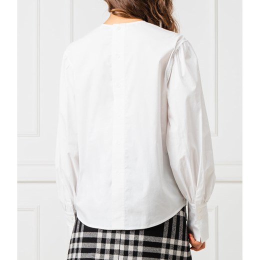 Bluzka damska Calvin Klein z długim rękawem bez wzorów 