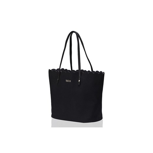 Shopper bag matowa ze skóry bez dodatków na ramię elegancka 