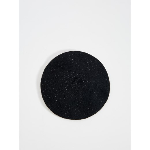 Mohito - Wełniany beret z aplikacją - Czarny  Mohito One Size 