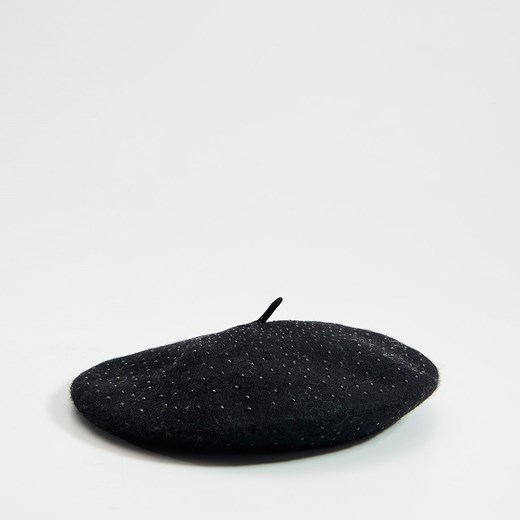 Mohito - Wełniany beret z aplikacją - Czarny Mohito  One Size 