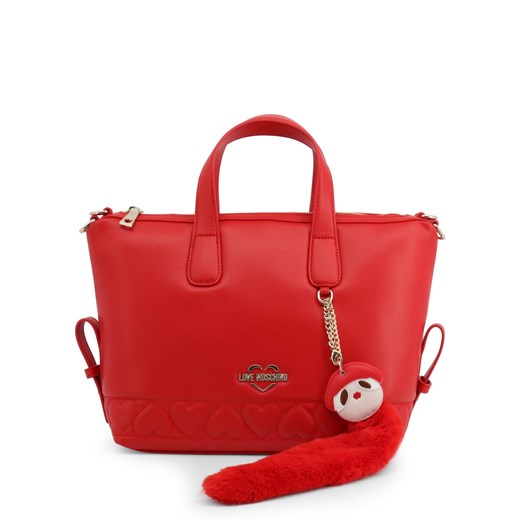 Shopper bag Love Moschino średniej wielkości z breloczkiem do ręki 